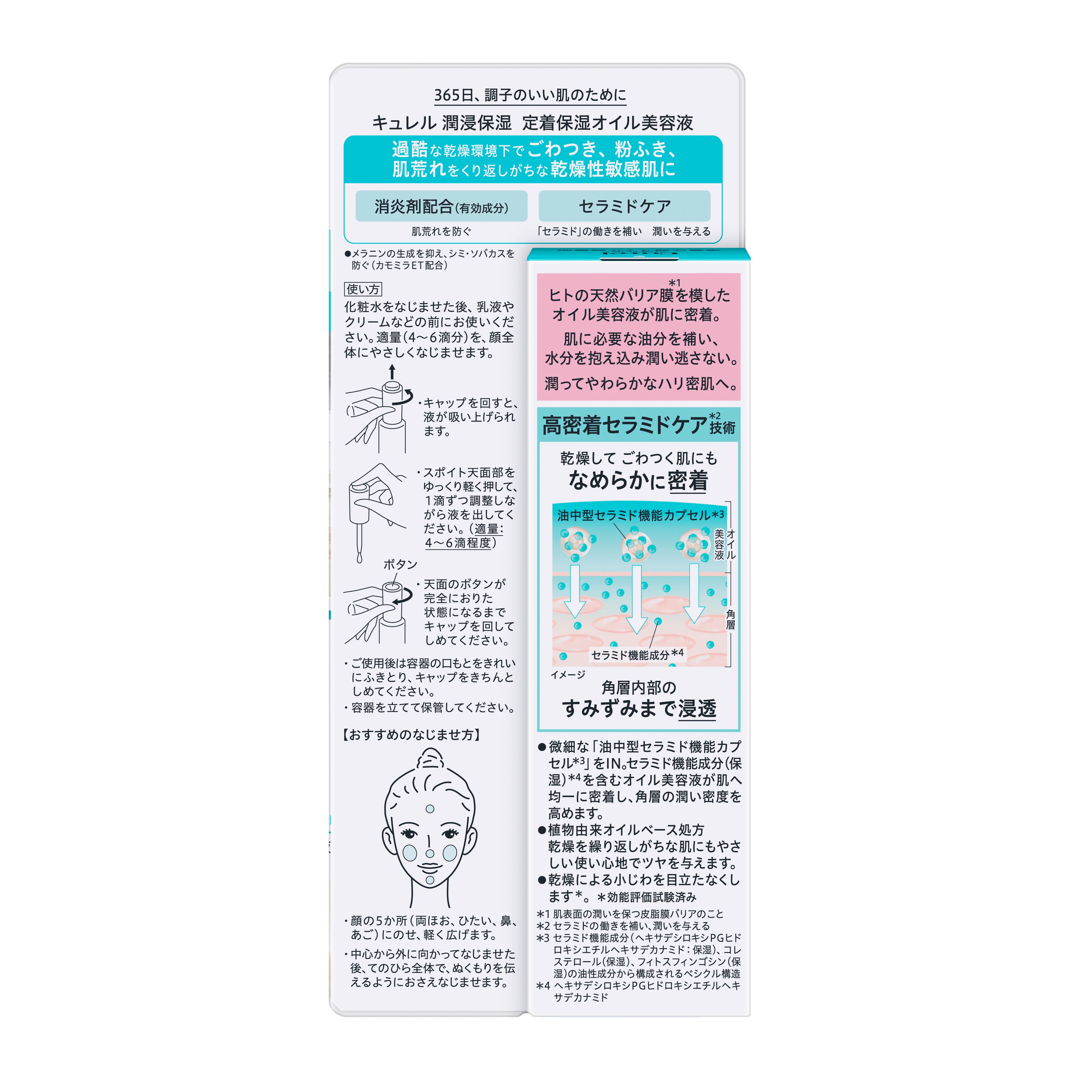 キュレル　潤浸保湿　定着保湿オイル美容液（医薬部外品） image number 2